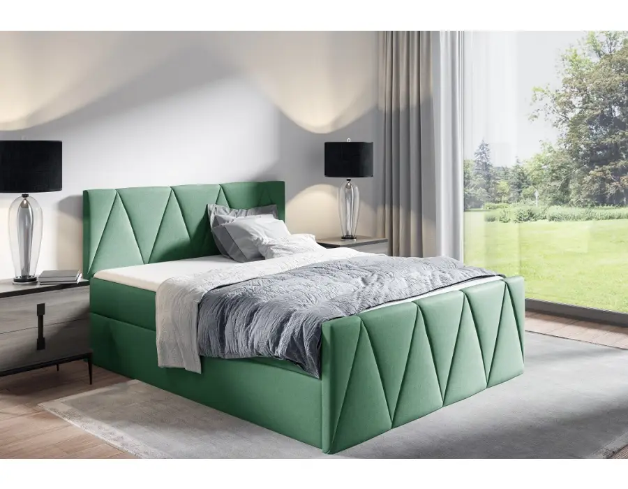 PRATO K5 nowoczesne łóżko kontynentalne 140x200 z pojemnikiem